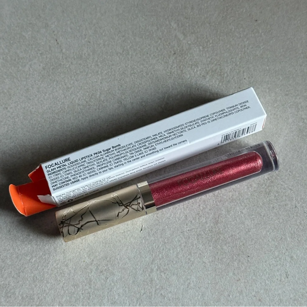 Focallure Glam Metal Liquid Lipstick Shimmer Red